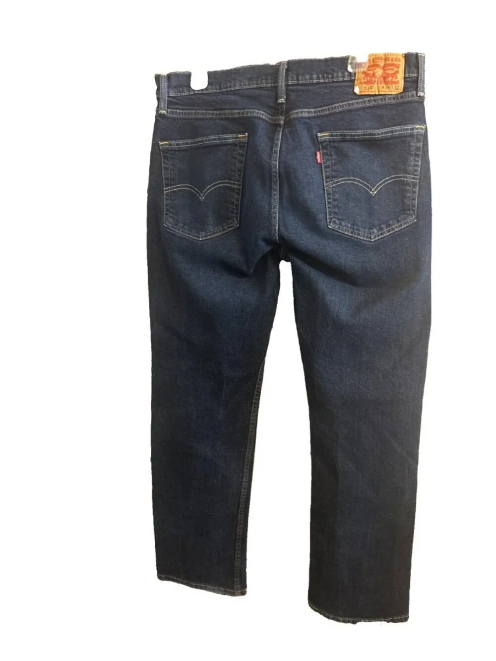 Levi's 514 Size 36x32 Blue Denim Jeans Regular Fit Straight Leg Red Tab